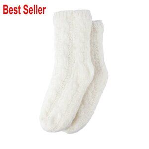 Women's Fuzzy Sherpa Lined Slipper Socks Non-Slip Cozy Winter Warm